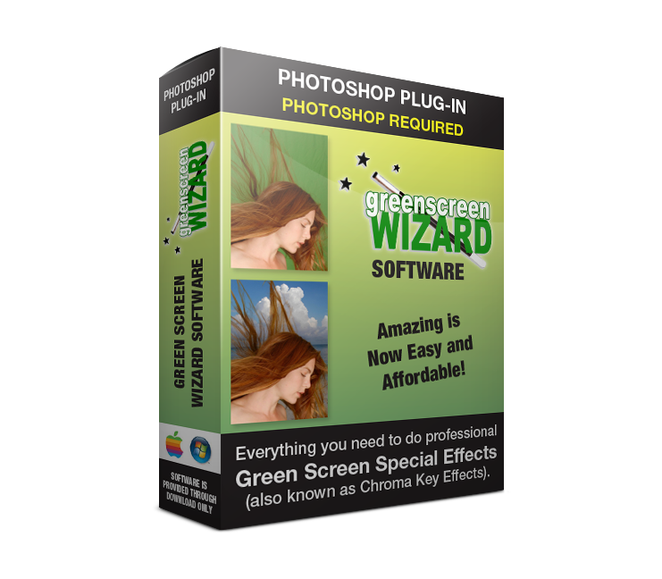 Green Screen Wizard Photoshop Plug-in offers the same green screen software power but it is encased in a Photoshop plug-in. It provides professional photographers a green and BLUE screen solution inside of Photoshop. The unique "Three Layer System" makes it easy to edit your Green Screen Image. And as a plug-in, you can take advantage of all of the Photoshop editing capabilities. In addition Photoshop can read and save many more file formats than Green Screen Wizard standalone. Learn more now and try a free demo version!